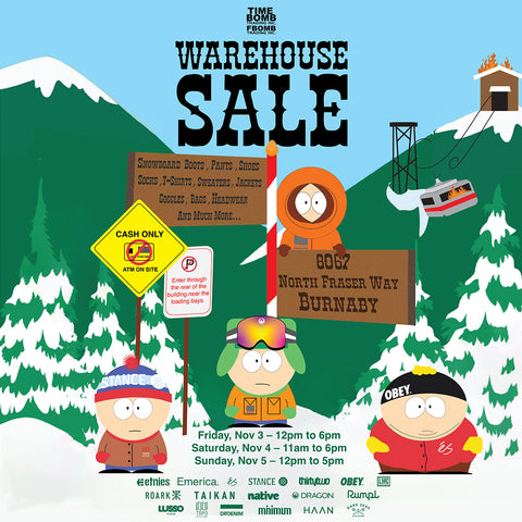 TIMEBOMB TRADING'S MASSIVE WAREHOUSE SALE