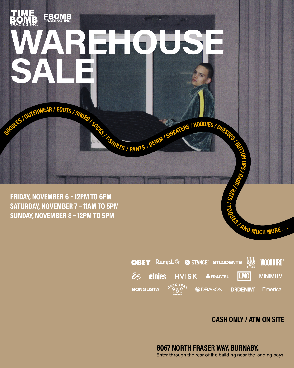 WAREHOUSE SALE NOVEMBER 6-8