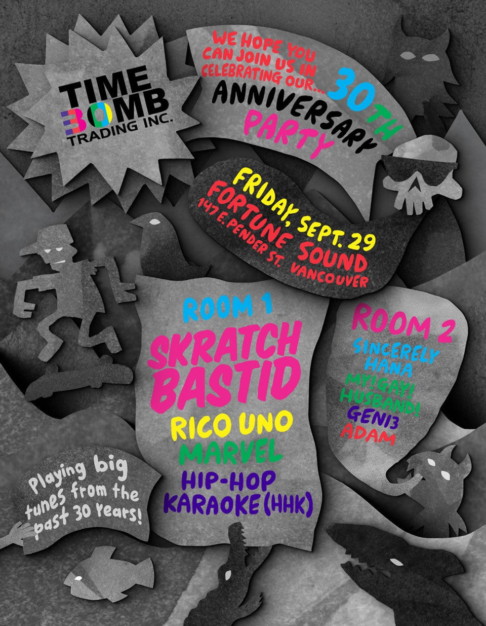 TIMEBOMB/FBOMB TRADING 30TH ANNIVERSARY PARTY