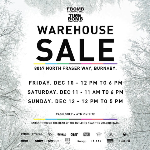 OUR WINTER WAREHOUSE SALE DATES ARE ANNOUNCED!